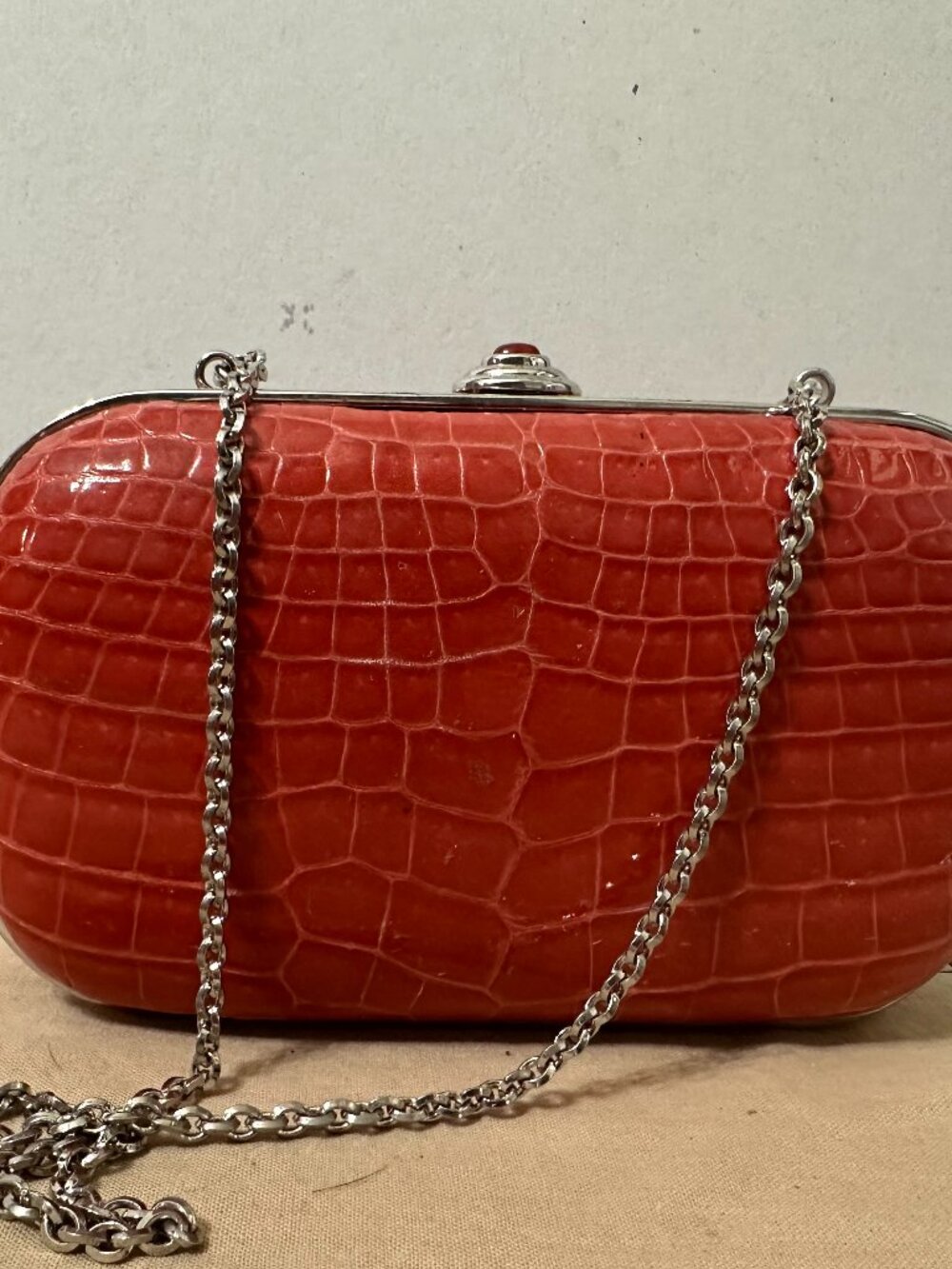 Judith Leiber genuine Crocodile Clutch